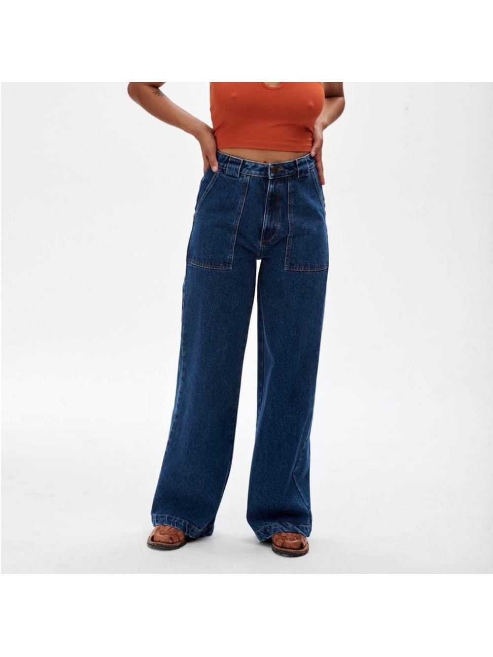 Lucy & Yak Delores Wide Leg Jeans Size 28 Regular